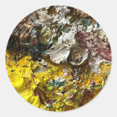 Künstlerpalette #1 runder aufkleber (Vorderseite)