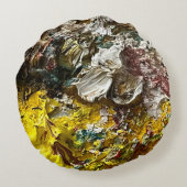 Künstlerpalette #1 rundes kissen (Rückseite)