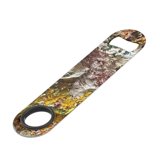 Künstlerpalette #1 speed flaschenöffner (Rückseite Schrägansicht)