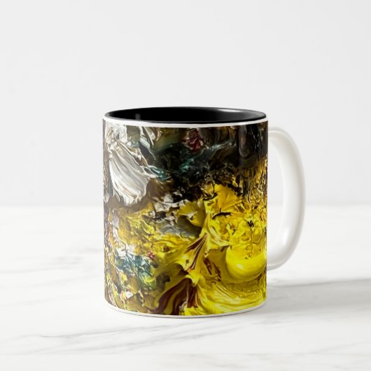 Künstlerpalette #1 zweifarbige tasse (VorderseiteRechts)