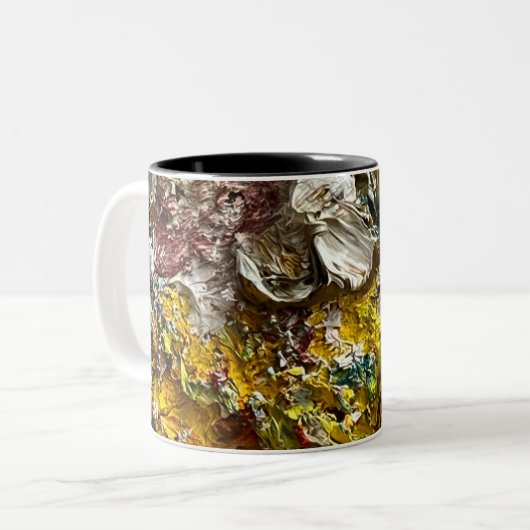 Künstlerpalette #1 zweifarbige tasse (Vorderseite Links)