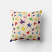 Künstlerpalette Paint Spritzer Kissen zum Mitnehme (Rückseite)