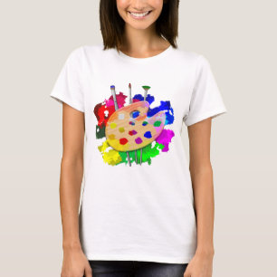 Künstlerpalette und Pinsel T-Shirt