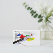 Künstlerpalette Visitenkarte (Stehend Vorderseite)