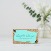 Künstlerpapier auf Korkkartenfotografie gerecycelt Visitenkarte (Stehend Vorderseite)