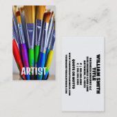 Künstlerpinsel Visitenkarte (Vorne/Hinten)