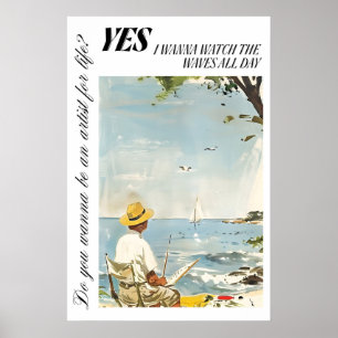 Künstlerplakat Meerblick Strand Wandkunst 10 Poster