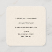 Künstlerplatz für zeitgenössische Kleider Terminkarte (Rückseite)