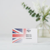 Künstlerpointillist UK Union Jack Flag Visitenkarte (Stehend Vorderseite)