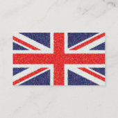 Künstlerpointillist UK Union Jack Flag Visitenkarte (Rückseite)