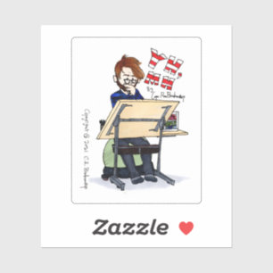 Künstlerportrait - Matte Sticker