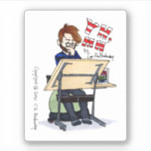 Künstlerportrait - Matte Sticker (Vorderseite)