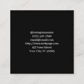 Künstlersalon Tattoo Business Card Quadratische Visitenkarte (Rückseite)