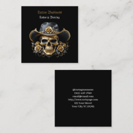 Künstlersalon Tattoo Business Card Quadratische Visitenkarte