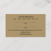 Künstlersalon Tattoo Business Card Visitenkarte (Rückseite)