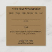 Künstlersalon Tattoo Stellenplan Visitenkarte (Rückseite)