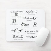 Künstlersignaturen-Nr. 5-Klassische Künstler Mousepad (Mit Mouse)