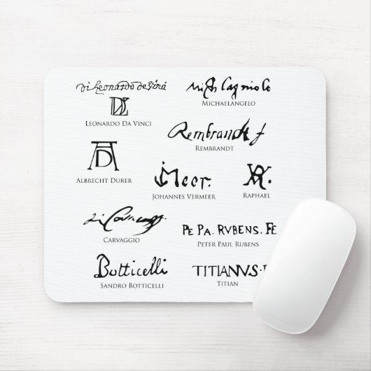 Künstlersignaturen-Nr. 5-Klassische Künstler Mousepad (Mit Mouse)