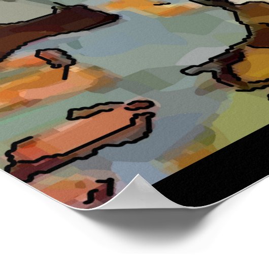 Künstlersitz Poster (Ecke)