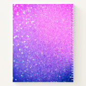Künstlerskizze Name personalisiert rosa Glitzer Notizblock (Rückseite)