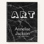 Künstlerskizzierbuch Name personalisierten Marmor Notizblock (Vorderseite)