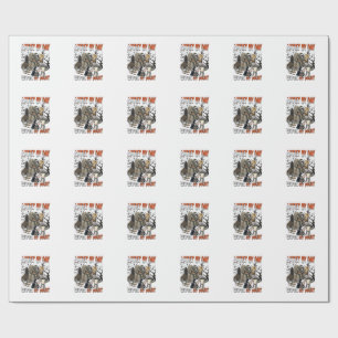 Künstlertag Hexennacht Halloween Skelett Maler Geschenkpapier