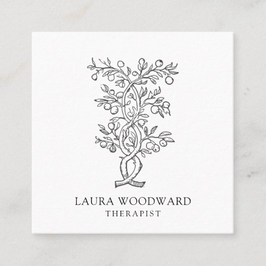 Künstlertherapeut Quadratische Visitenkarte (Vorderseite)