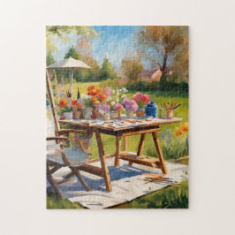 Künstlertisch Tisch Outdoor Garden Szene Kunstmate Puzzle