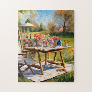 Künstlertisch Tisch Outdoor Garden Szene Kunstmate Puzzle