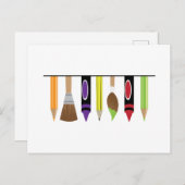 Künstlertools Postkarte (Vorne/Hinten)