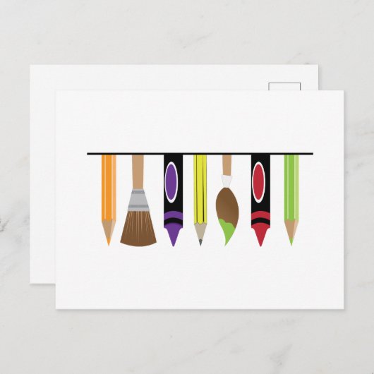 Künstlertools Postkarte (Vorne/Hinten)