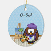 Künstleruhu Keramik Ornament (Links)