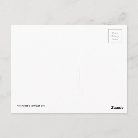 Künstleruhu Postkarte (Rückseite)