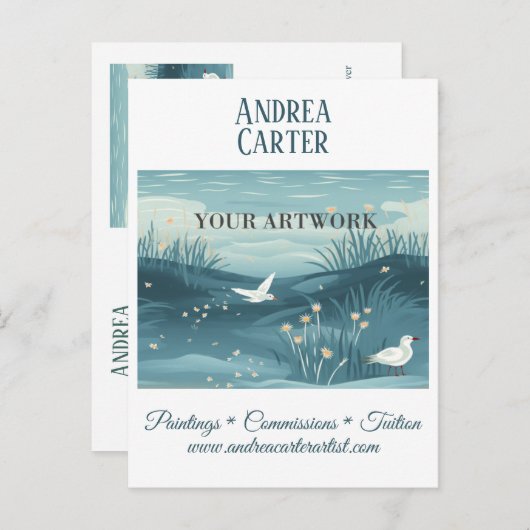 Künstlerwerbung Postkarte (Vorne/Hinten)