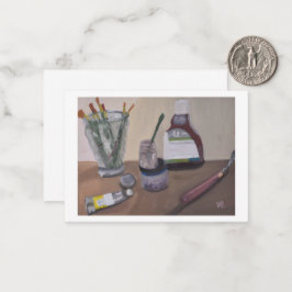 Künstlerwerkzeuge Mitteilungskarte