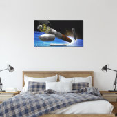 Künstlerwiedergabe einer Heavy-Lift-Rakete Leinwanddruck (Insitu (Schlafzimmer))