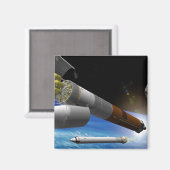 Künstlerwiedergabe einer Heavy-Lift-Rakete Magnet (Vorderseite/Rückseite)