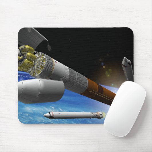 Künstlerwiedergabe einer Heavy-Lift-Rakete Mousepad (Mit Mouse)