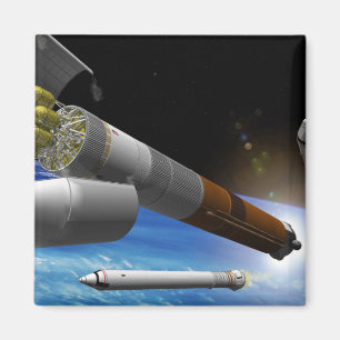 Künstlerwiedergabe einer Schweraufzug Rakete Magnet