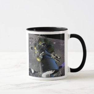 Künstlerwiedergabe eines neuen Raumschiffes zum Tasse