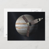 Künstlerwiedergabe von JUNO Orbiter am Jupiter Postkarte (Vorne/Hinten)