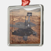Künstlerwiedergabe von Mars Rover 2 Silbernes Ornament (Links)