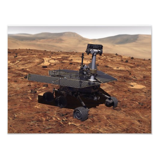 Künstlerwiedergabe von Mars Rover Fotodruck (Vorne)