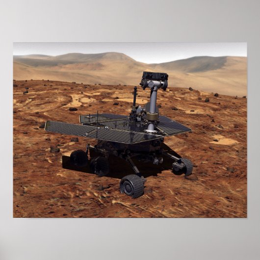 Künstlerwiedergabe von Mars Rover Poster (Vorne)