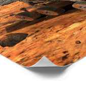 Künstlerwiedergabe von Mars Rover Poster (Ecke)