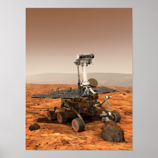 Künstlerwiedergabe von Mars Rover Poster (Vorne)