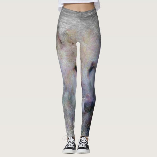 Künstlerwolf Leggings (Vorderseite)