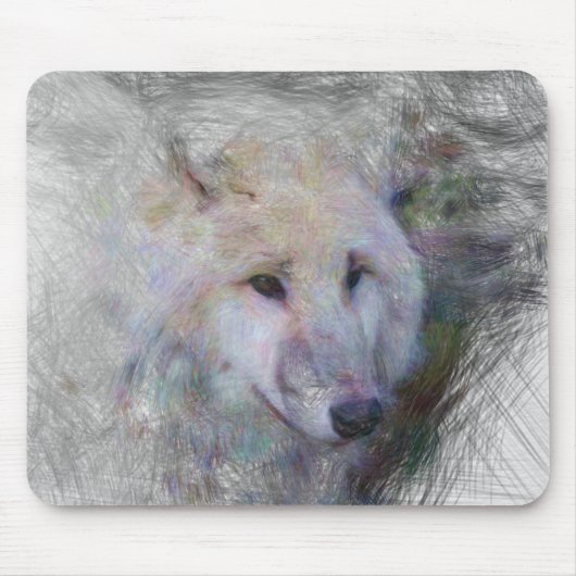 Künstlerwolf Mousepad (Vorne)