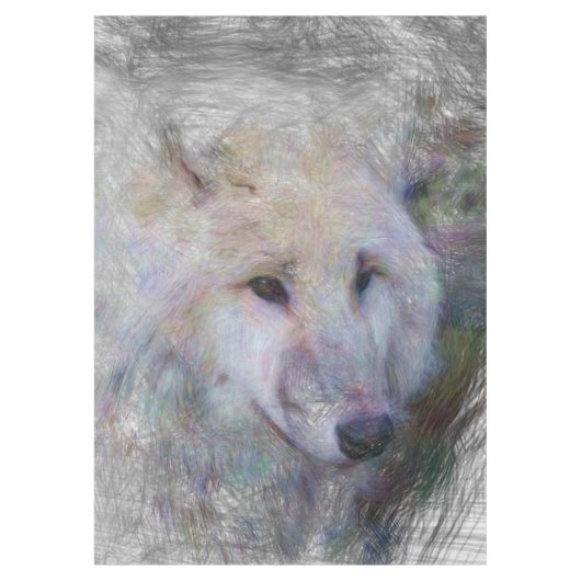 Künstlerwolf Tischdecke (Vorderseite)