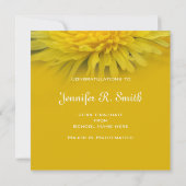 Kunstleuchter mit gelbem Abschluss Einladung (Rückseite)